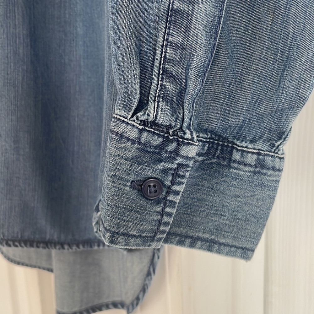 a.n.a lace up denim shirt - Picture 4 of 7
